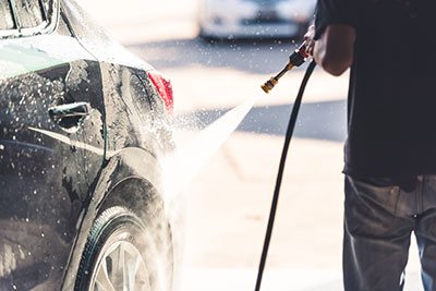 Automobile steam cleaning